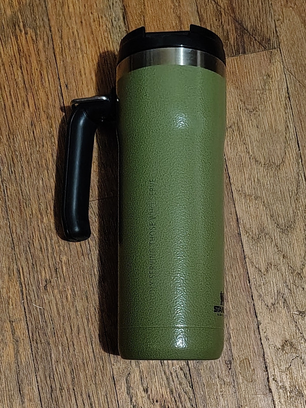 Starbucks X Stanley Limited Edition Military 20oz Hammered Green Travel Tumbler